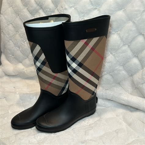 burberry women's clemence signature check rain boots|Burberry Limited.